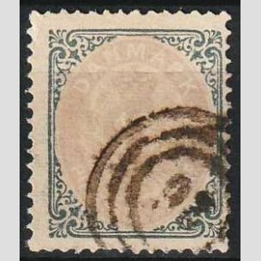 FRIM�RKER DANMARK | 1875 - AFA 26y omv. ramme - 12 �re gr�/violet - Stemplet