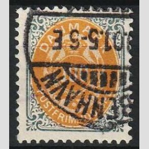 FRIM�RKER DANMARK | 1895 - AFA 31By - 100 �re gr�/gul omv. ramme - Stemplet