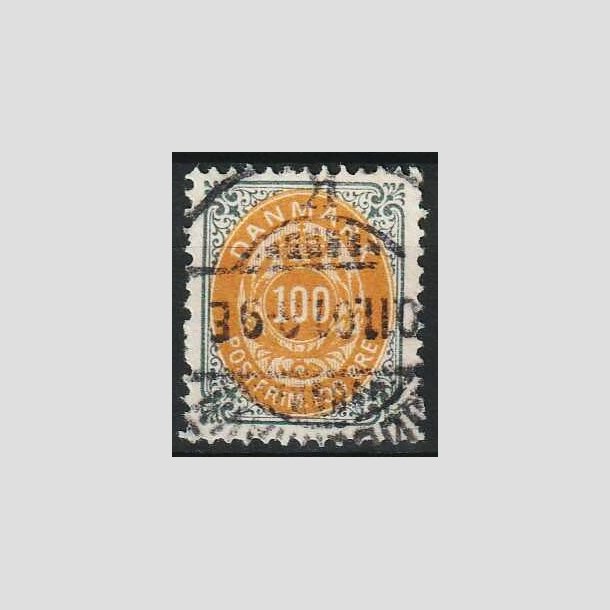 FRIMRKER DANMARK | 1895 - AFA 31By - 100 re gr/gul omv. ramme - Stemplet