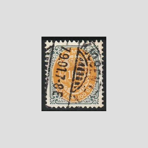 FRIMRKER DANMARK | 1895 - AFA 31By - 100 re gr/gul omv. ramme - Stemplet