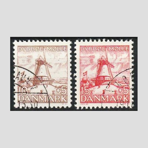 FRIMRKER DANMARK | 1937 - AFA 237+238 - Dybbl Mlle - 2 stk. mrker - Pnt stemplet 