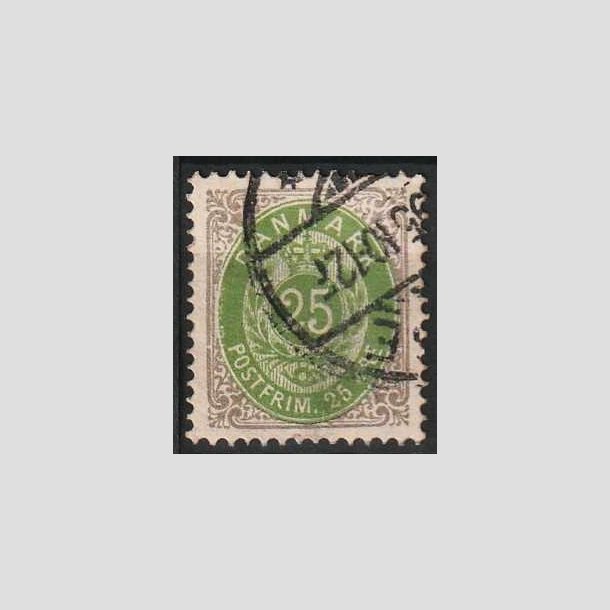 FRIMRKER DANMARK | 1875 - AFA 29 - 25 re gr/grn - Stemplet