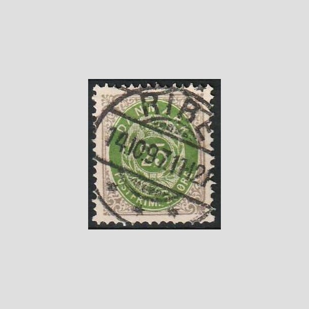 FRIMRKER DANMARK | 1875 - AFA 29 - 25 re gr/grn - Flot Stemplet Ribe