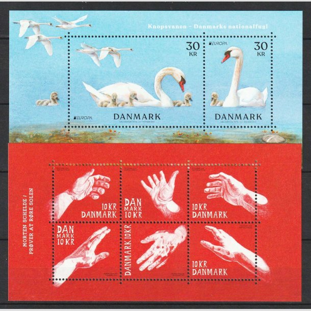 FRIMRKER DANMARK | 2019 - AFA 1972A+1984A - Knopsvane mv. - 2 stk. miniark - Postfrisk
