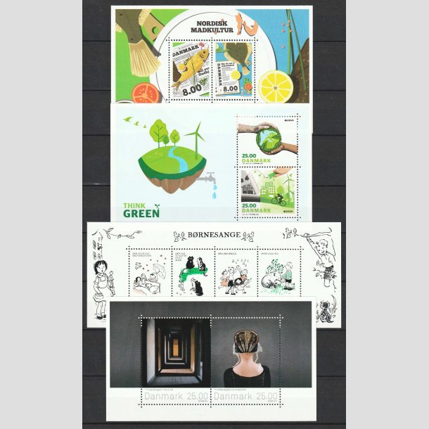 FRIMRKER DANMARK | 2016 - AFA 1843A mv. - Nordisk madkultur mv. - 4 x Miniark fra 2016 - Postfrisk