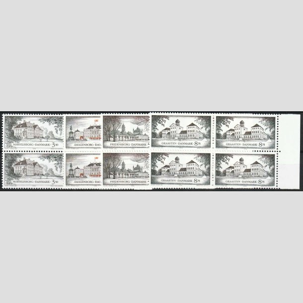 FRIMRKER DANMARK | 1994 - AFA 1062-65 - Danske Slotte - 3,50 -8,75 kr. i 4-blokke - Postfrisk
