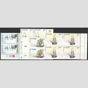 FRIMRKER DANMARK | 1993 - AFA 1045-48 - Sejlskibe - i st 4-blokke - Postfrisk