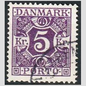 FRIMRKER DANMARK | 1921-25 - AFA 16 - 5 kr. violet - Stemplet