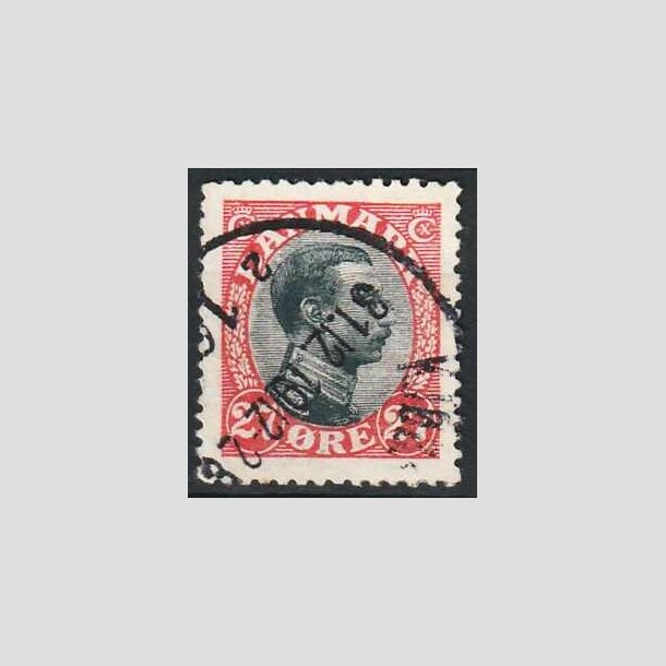 FRIMRKER DANMARK | 1918-20 - AFA 102 - Chr. X 27 re rd/sort - Stemplet