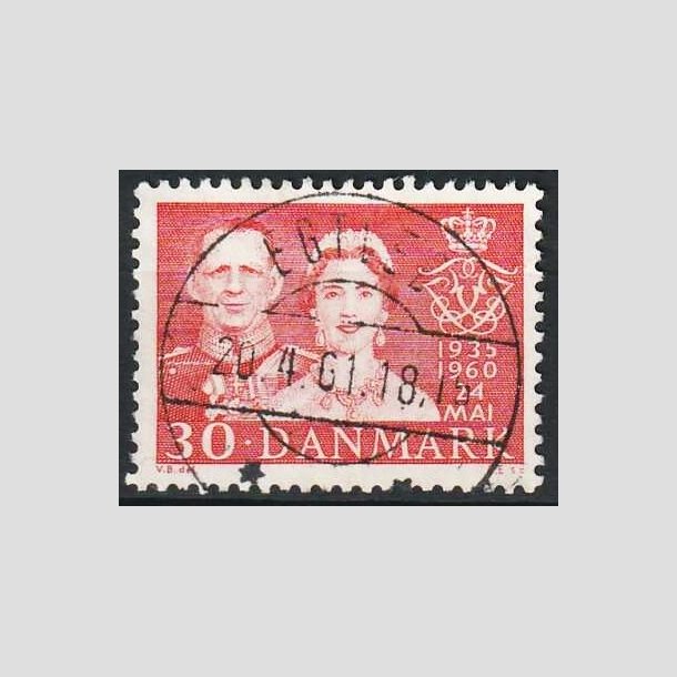 FRIMRKER DANMARK | 1960 - AFA 384 - Slvbryllup - 30 re rd - Pragt Stemplet Egtved