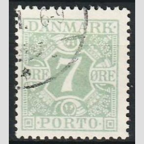 FRIMRKER DANMARK | 1926-27 - AFA 17 - 7 re lysgrn - Stemplet
