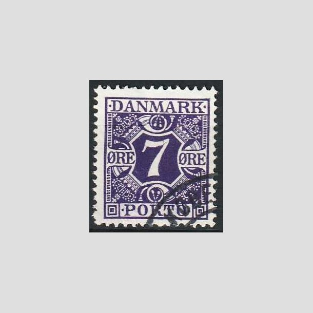 FRIMRKER DANMARK | 1930 - AFA 21 - 7 re violet - Pnt Stemplet