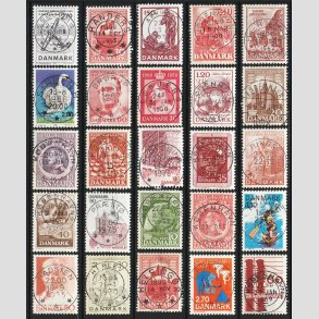 FRIMRKER DANMARK | LUX/PRAGT STEMPLER | Lot billedmrker med 25 stk. - Lux Stemplet