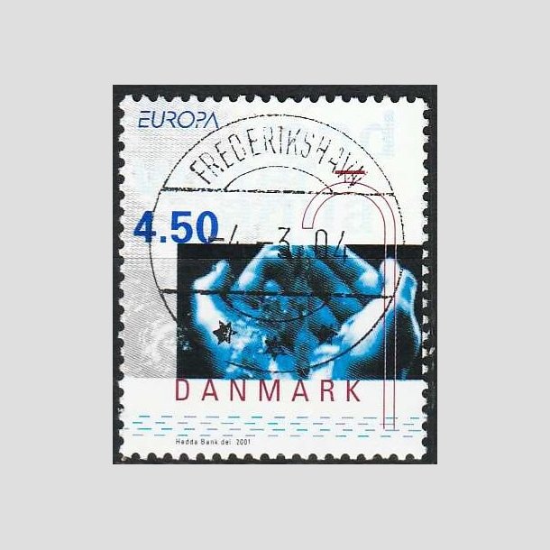 FRIMRKER DANMARK | 2001 - AFA 1283 - Europamrker - 4,50 Kr. flerfarvet - Pragt Stemplet 