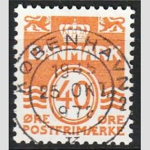 FRIM�RKER DANMARK | 1971 - AFA 514 - B�lgelinie 40 �re orange - Lux Stemplet K�benhavn