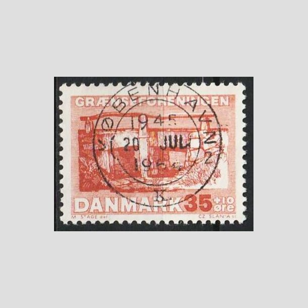 FRIMRKER DANMARK | 1964 - AFA 422F - Grnseforeningen - 35 + 10 re brunrd - Lux Stemplet