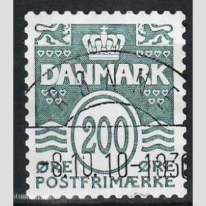 FRIM�RKER DANMARK | 2005 - AFA 1447 - B�lgelinie - 200 �re olivengr�n - Pragt Stemplet R�nne