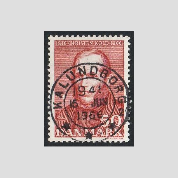 FRIMRKER DANMARK | 1966 - AFA 444F - Christen Kold - 50 re brunrd flour - Pragt Stemplet 