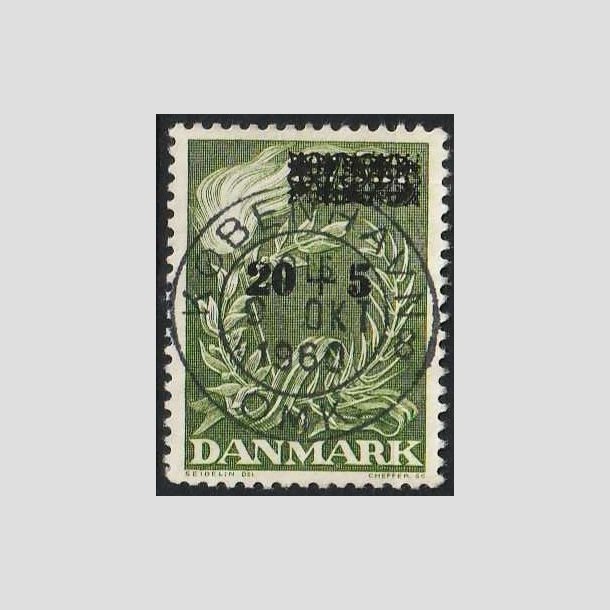 FRIMRKER DANMARK | 1955 - AFA 358 - Frihedsfond provisorier - 20 + 5/15 + 5 re - Pragt Stemplet