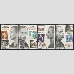 FRIM�RKER DANMARK | 2001 - AFA 1294-97 - Hafnia 01 - Komplet s�t - Flot hj�rne stemplet