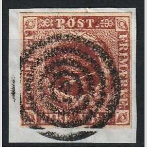 FRIMRKER DANMARK | 1852 - AFA 1 - 4 R.B.S Ia rdbrun - Thiele I - Stemplet