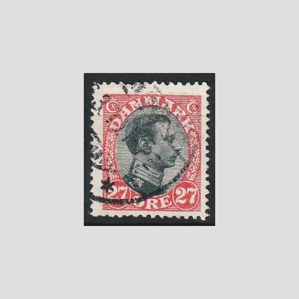 FRIMRKER DANMARK | 1918-20 - AFA 102 - Chr. X 27 re rd/sort - Stemplet