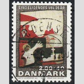FRIMRKER DANMARK | 1985 - AFA 843 - Sindslidendes Vel - 2,80 Kr. + 40 re - Pragt Stemplet