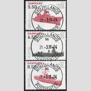 FRIMRKER DANMARK | 2010 - AFA 1620E-22E - Den Danske flde 500 r - 3 stk  - Pragt Stemplet 