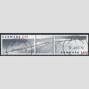 FRIM�RKER DANMARK | 1998 - AFA 1174-75 - Sammentryk med vignet - 5,00 Kr. - Pragt Stemplet