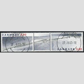 FRIM�RKER DANMARK | 1998 - AFA 1174-75 - Sammentryk med vignet - 5,00 Kr. - Pragt Stemplet
