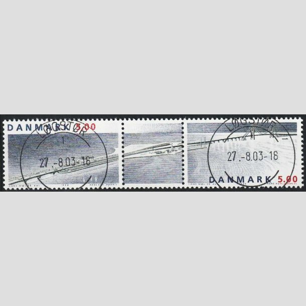 FRIMRKER DANMARK | 1998 - AFA 1174-75 - Sammentryk med vignet - 5,00 Kr. - Pragt Stemplet