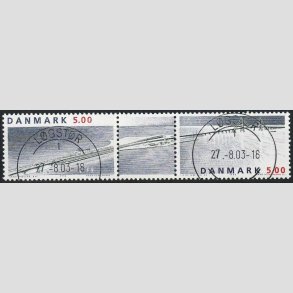 FRIM�RKER DANMARK | 1998 - AFA 1174-75 - Sammentryk med vignet - 5,00 Kr. - Pragt Stemplet