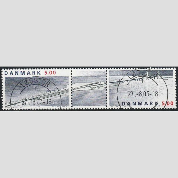 FRIMRKER DANMARK | 1998 - AFA 1174-75 - Sammentryk med vignet - 5,00 Kr. - Pragt Stemplet