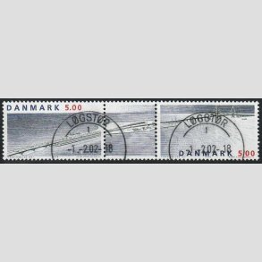 FRIM�RKER DANMARK | 1998 - AFA 1174-75 - Sammentryk med vignet - 5,00 Kr. - Pragt Stemplet