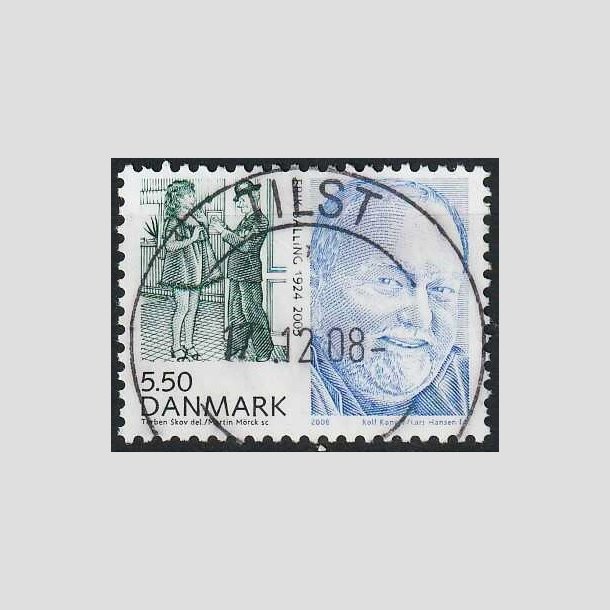 FRIMRKER DANMARK | 2008 - AFA 1551 - Store danskere 2. - 5,50 Kr. Erik Balling - Pragt Stemplet