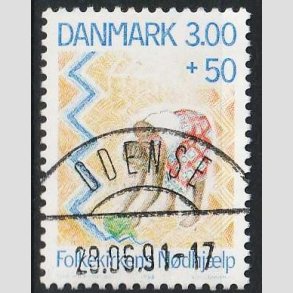 FRIMRKER DANMARK | 1988 - AFA 907 - Folkekirkens Ndhjlp - 3,00 Kr. + 50 re - Pragt Stemplet