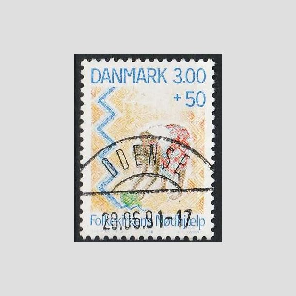 FRIMRKER DANMARK | 1988 - AFA 907 - Folkekirkens Ndhjlp - 3,00 Kr. + 50 re - Pragt Stemplet