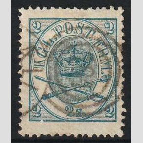 FRIMRKER DANMARK | 1864-70 - AFA 11 - 2 Skilling bl - Krone Scepter - Stemplet