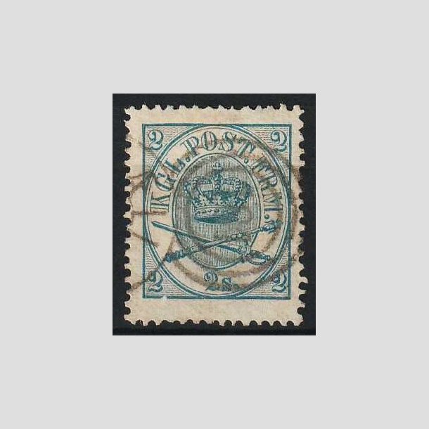FRIMRKER DANMARK | 1864-70 - AFA 11 - 2 Skilling bl - Krone Scepter - Stemplet