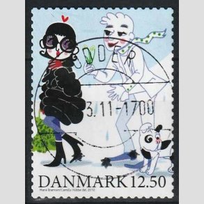FRIMRKER DANMARK | 2010 - AFA 1639E - Vintereventyr - 12,50 Kr. flerfarvet - Pragt Stemplet