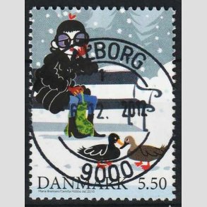 FRIMRKER DANMARK | 2010 - AFA 1636Ea - Vintereventyr - 5,50 Kr. flerfarvet - Pragt Stemplet