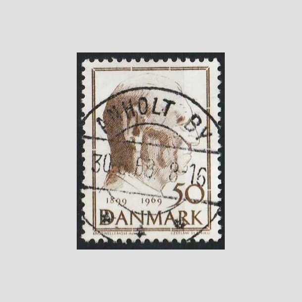 FRIMRKER DANMARK | 1969 - AFA 480 - Fredrik IX 70 r - 50 re brun - Pragt Stemplet Anholt By