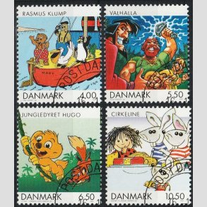 FRIMRKER DANMARK | 2002 - AFA 1307-10 - Danske tegneserier - komplet st - Hjrne Stemplet