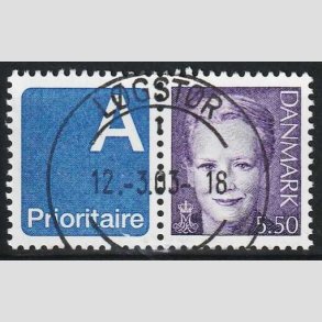 FRIMRKER DANMARK | 2000 - AFA 1247v - Dronning Margrethe II - 5,50 kr. A-vignet - Pragt Stemplet