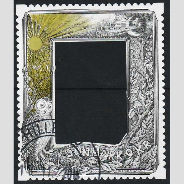 FRIMRKER DANMARK | 2014 - AFA 1795 - Frimrkekunst - 9,00 Kr. flerfarvet - Pragt Stemplet