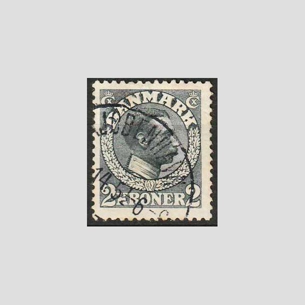 FRIMRKER DANMARK | 1913 - AFA 76 - Chr. X 2 Kroner skifergr - Stemplet