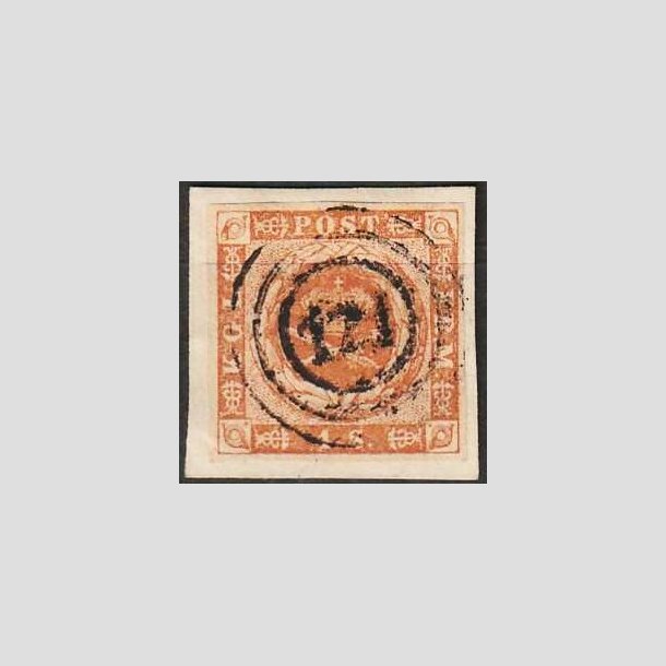 FRIMRKER DANMARK | 1854-57 - AFA 4 - 4 Skilling brun - Lux Stemplet