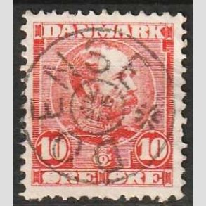 FRIMRKER DANMARK | 1904-05 - AFA 47 - Chr. IX 10 re rd - Lux Stemplet Donse