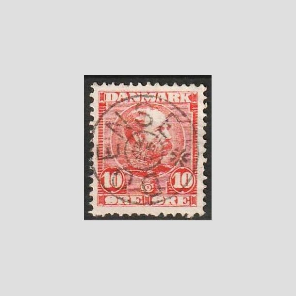 FRIMRKER DANMARK | 1904-05 - AFA 47 - Chr. IX 10 re rd - Lux Stemplet Donse