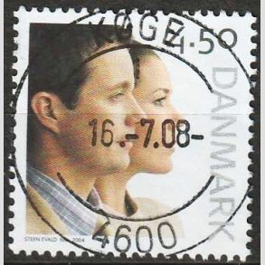 FRIM�RKER DANMARK | 2004 - AFA 1388 - Kongeligt bryllup - 4,50 Kr. - Pragt Stemplet K�ge